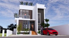25×30 Feet Small House Plan 7.5×9 Meter 4 Beds 5 Baths Terrace (A4 Hard Copy)