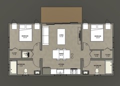 2 Bedroom ADU house plan with 40’X20′ (800 sq. ft.) | PDF Download