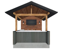 Outdoor Kitchen Bar Blueprint Drawings | Backyard Design Modern DIY