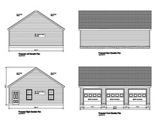 28’X36′- 36’X28′ oversize 2 CAR GARAGE PLANS GABLE ROOF GARAGE PLAN 17-2836GBL-1