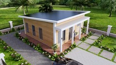 23×26 Feet Small House Plans 7×8 Meter 1 Bed 1 Bath Shed Roof (A4 Hard Copy)