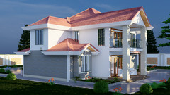 Modern Villa House Design (4 bedroom)