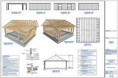 Double Car / 2 Car Garage Plan / Architectural Blueprints – 24 x 26