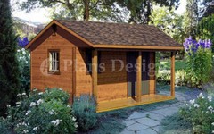 14′ X 16′ Storage Shed Plans, Backyard Cabin or Cottage Building, # P51416