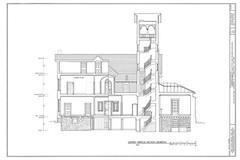 Italianate Victorian home of President van Buren, detailed architectural plans