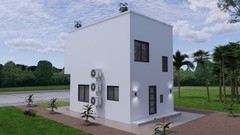 17×23 Feet Small House Plans 5×7 Meter 2 Bed 2 Bath PDF Plan (A4 Hard Copy)