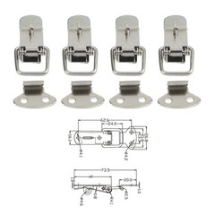 Strong and Reliable Stainless Steel Spring Loaded Clamp Clips Set of 4