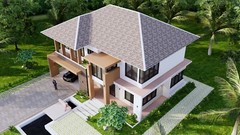 Custom House Plans 15×11 Meter 49×36 Feet 5 Beds 5 Baths Hip Roof (A4 Hard Copy)