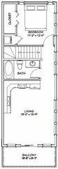 36×42 Apartment with 1-Car 1-RV Garage — PDF Floor Plan — 853 sqft — Model 2