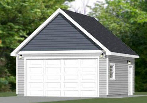 20×20 2-Car Garage — 400 sq ft — PDF Floor Plan — Model 5