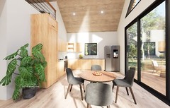 Modern 1675SF Cabin w/ Loft Architectural House Plans 3 Bedroom – PDF Download