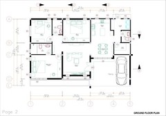 49×33 Feet House Design Plan 15×10 Meter with 3 Beds PDF Plan (A4 Hard Copy)