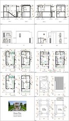 16×30 Feet Small House Plan 4.7×9 Meter 2 Bed 2 Bath Hidden Roof (A4 Hard Copy)
