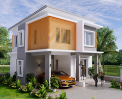 20×30 Feet Small House Design 6×9 Meter 3 Beds 3 Baths Shed Roof (A4 Hard Copy)