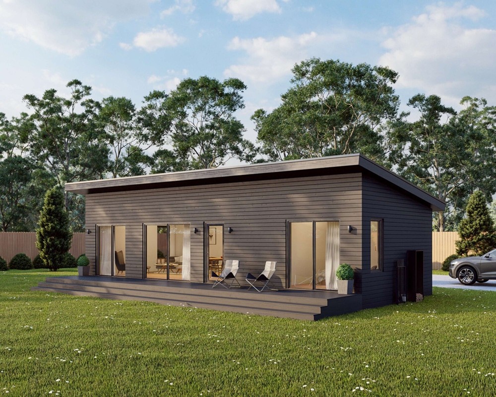 Modern Cabin House, 16′ x 40′, 640 Sq Ft, Tiny House, Architectural Plans
