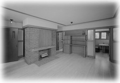 Frank Lloyd Wright, single story house plans, narrow lot, Prairie Style home