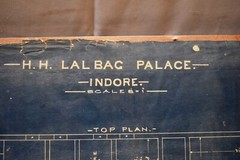 Antique Lal Bagh Palace Indore Architectural Top Plan & Lay-Out 1926 Circa Old”1