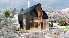 Shift Barn House 3 Bed, Terrace, Balcony CAD Blueprints Metric/Imperial