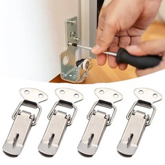 Heavy Duty Stainless Steel Spring Loaded Clamp Clip Latch Catch (4PCS)