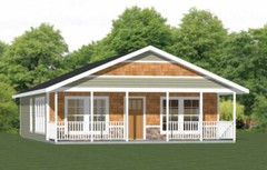 28×36 House — 3 Bedroom 2 Bath — 1,008 sq ft — PDF Floor Plan — Model 1G
