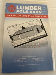 84 Lumber plans, lot of 2: 2-car garage, pole barn