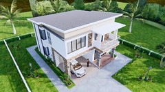 House Plans 9×11 Meter 30×36 Feet 4 Beds 3 Baths Shed Roof PDF (A4 Hard Copy)