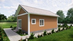 30×33 Feet Simple House Design 9×10 Meter 2 Bed 1 Bath Gable Roof (A4 Hard Copy)