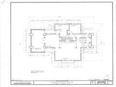 Prairie Style home by Walter Burley Griffin, PRINTED architectural drawings