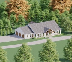 Barndominium House Plan – 4 Bed 3 Bath 3200 sq ft 3 Car – Drawings Blueprints