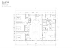 2400 Sqft Modern Barndominium 4bd/2.5ba – Construction Plans – PDF