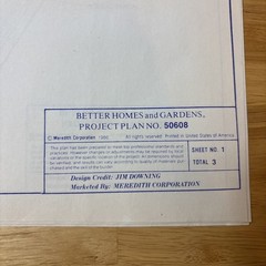 Better Homes & Gardens Project Plan No 50608 1986 Blue Prints For Gazebo