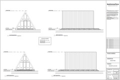 23’x41’ 1 Bed 1 Bath Modern A-Frame Cabin Architectural Build Plans PDF Download