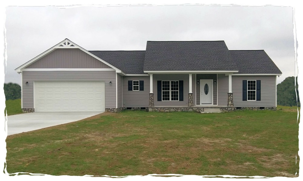 Ranch House Plans 1614 SF 3 Bed 2 Bath Split BR – #1211 Open Floor (Blueprints)
