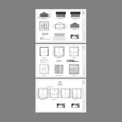 24×24 2-Car Garage — 576 sqft — 8ft Walls — PDF Floor Plan — Model 1C