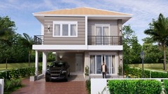 28×36 Feet House Design Plans 8.5×11 Meter 4 Beds 3 Bath PDF Plan (A4 Hard Copy)