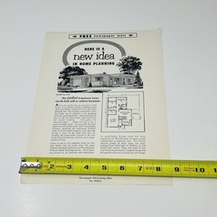 1954 Weyerhaeuser House Plans Newspaper Advertising Mat Sheet New Idea Home
