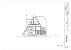 A-Frame Cabin Wood House Plan & Modern Style 3D images,PDF Blueprints with DWG