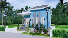 Custom Small House Plan 20×27 Feet 6×8 Meter 2 Beds 1 Bath PDF (A4 Hard Copy)