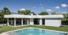 Tiny Modern 1Bedroom1Bathroom Small House Floor Plan with Flat Roof 480sqft/45m2