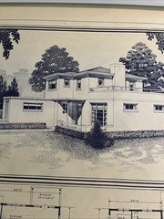 Vintage 1948 MCM Contemporary Home Blueprint Triflex Service Washington DC Plan
