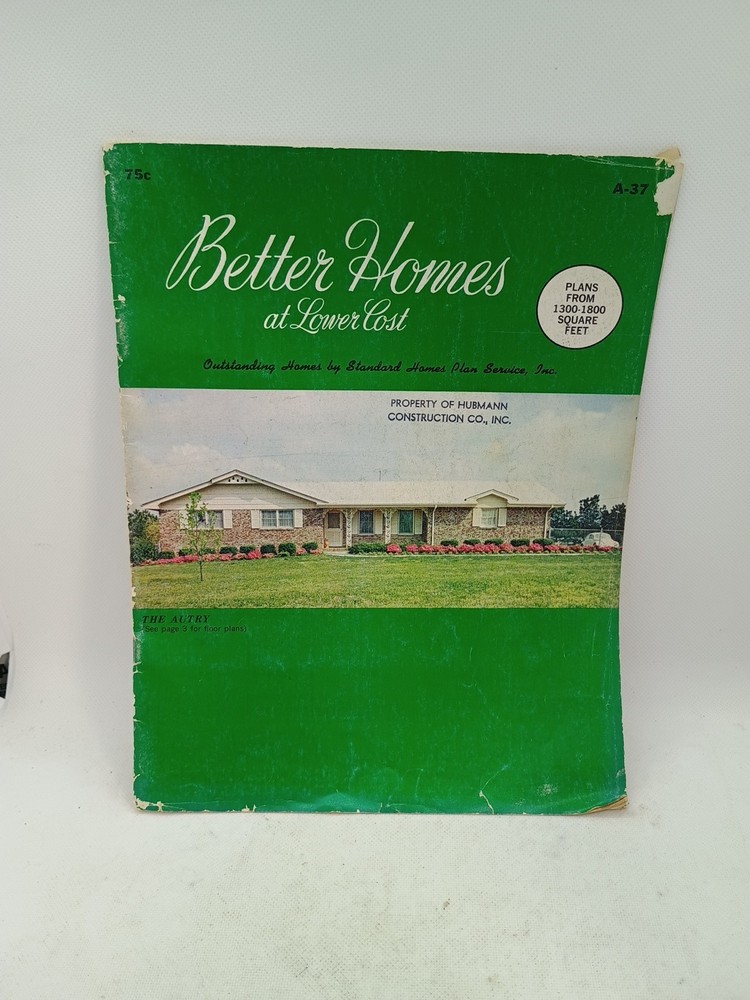 Better Homes at Lower Cost – 1970’s House Floor Plan Catalog – Vintage Brochure