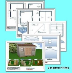 12×16 Storage Shed Plans Package, Blueprints, Material List & Instructions