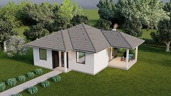Tiny Single Story House Plans 595SQF/55.3m2 Modern Small House Blueprints