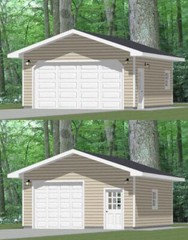 20×24 2-Car Garage — 480 sq ft — PDF Floor Plan — Model 6