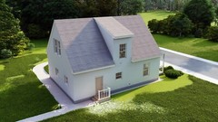 Family House 5 Bed, 2 Bathroom, Basement&Terrace CAD Blueprints Imperial