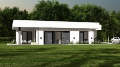Small Modern 2 Bedroom 1.5 Bathroom House Floor Plan Blueprints, 1000SQFT/93m2