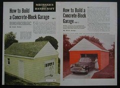 14′ X 21′ Car Garage or Shop How-To build PLANS Concrete Block