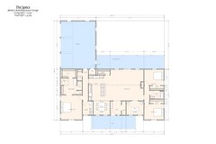 Classic Country Farmhouse Plan: 2,250 (Living) Sqft-3 Bedroom-2.5 bath-Office-Di