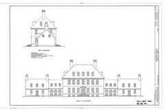 Carter’s Grove Plantation – colonial brick mansion, architectural PRINTED Plans