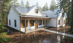 Farmhouse Plan: 1,565 (Living) Sqft-3 Bedroom-2 bath-2 car Garage